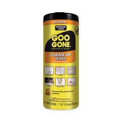 Weiman Clean Up Wipes, 8 x 7, Citrus Scent, White, 24/Canister, 4 Canister/Carton