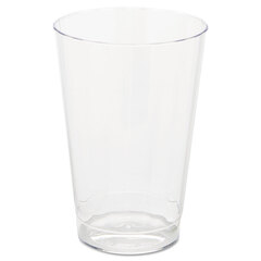 WNA Classic Crystal Plastic Tumblers, 12 oz, Clear, Fluted, Tall, 20 Pack, 12 Packs/Carton