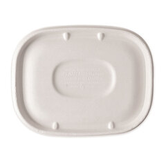 World Centric Fiber Lids for Fiber Containers, 8.9 x 6.9 x 0.4, Natural, Paper, 400/Carton
