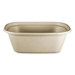 World Centric Fiber Containers, 48 oz, 8.7 x 6.5 x 3.1, Natural, Paper, 400/Carton
