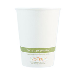 World Centric NoTree Paper Hot Cups, 12 oz, Natural, 1,000/Carton