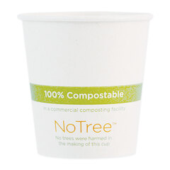 World Centric NoTree Paper Hot Cups, 6 oz, Natural, 1,000/Carton