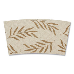 World Centric Hot Cup Sleeves, Fits 8 oz Cups, Natural, 1,000/Carton