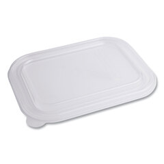 World Centric PLA Lids for TRSC60 Fiber Containers, 7.8 x 10.2 x 0.5, Clear, Plastic, 400/Carton