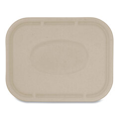 World Centric Fiber Lids for Fiber Containers, 7.8 x 10.1 x 0.5, Natural, Paper, 400/Carton