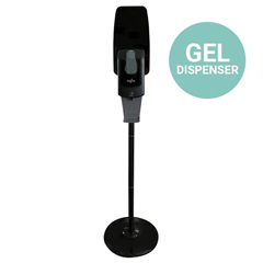ZOGDIS01GELSTD-BK - Zogics - Touch-Free Automatic Hand Sanitizer Gel Dispenser With Floor Stand