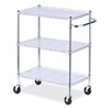 Alera Alera® Three-Shelf Wire Cart with Liners ALE SW333018SR