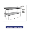 Alera Alera® Stainless Steel Table ALE XS6030