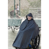 Alpine AdirMed Wheelchair Plastic Rain Ponchos, Black ADI 960-01-BLK