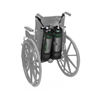 Alpine AdirMed Double Oxygen Bag for Wheelchair, D & E Cylinders ADI 995-OX-DDE-W