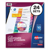 Avery Avery® Ready Index® Contemporary Multicolor Table of Contents Divider Sets Uncollated in Bulk Packs AVE 11169
