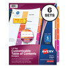 Avery Avery® Ready Index® Contemporary Multicolor Table of Contents Dividers AVE11187