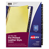 Avery Avery® Black Leather Pre-Printed Dividers AVE 11351