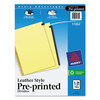 Avery Avery® Black Leather Pre-Printed Dividers AVE 11352