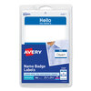 Avery Avery® Blue Border Hello Removable Adhesive Print or Write Name Badge Labels AVE 5141