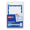 Avery Avery® Blue Border Removable Adhesive Print or Write Name Badge Labels AVE 5144