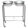 Blickman Industries Double Basin Solution Stand with Shelf BLI0727808000