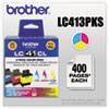 Brother Brother LC413PKS Ink, 400 Page-Yield, 3/Pack, Cyan; Magenta; Yellow BRT LC413PKS