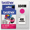 Brother Brother LC41M Ink, 400 Page-Yield, Magenta BRT LC41M