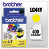 Brother Brother LC41Y Ink, 400 Page-Yield, Yellow BRT LC41Y