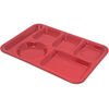 Carlisle Left-Hand Heavy Weight 6-Compartment Tray - Red CFS 4398005CS