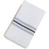 Carlisle SoftWeave Bistro Striped Napkin 18" x 22" - Black CFS 53771822NH014CS