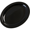 Carlisle Kingline Melamine Oval Platter Tray 12" x 9" - Black CFS KL12703CS