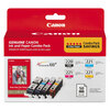 Canon Canon 2945B011 Inks  Paper Pack, PGI-220, CLI-221, Black; Tri-Color CNM2945B011