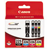 Canon Canon 4530B008AA (PGI-225, CLI-226) Ink, 19 mL, 9 mL, CMYK, 4/Pk CNM4530B008AA