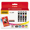 Canon Canon 4546B007AA Ink  Paper Combination, (CLI-226), Black, Cyan, Magenta, Yellow CNM4546B007AA