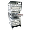 Blantex  Cart for easy storage and movement with  4 Full Steel Shelves with 8 FEMA-ADA-IV Adjustable Cots BLACRT-FEMA-ADA