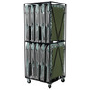 Blantex Cart with 3 Full Steel Shelves & 10 XM-3 Special Needs Cots BLACRT-XM3