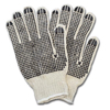 Safety Zone Cotton/Polyester Knit Gloves, PVC Dotted, Both Sides SFZGSBD-MN-2C-20