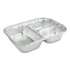 Durable Office Products Durable Packaging 3-Compartment Oblong Aluminum Foil Container DPK2103050X