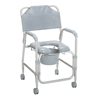 Drive Medical Lightweight Portable Shower Chair Commode with Casters DRV11114KD-1