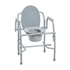 Drive Medical Steel Drop Arm Bedside Commode with Padded Arms 11125KD-1