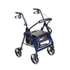 Drive Medical Duet Dual Function Transport Wheelchair Rollator Rolling Walker DRV795B