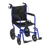 Drive Medical Lightweight Expedition Transport Wheelchair with Hand Brakes DRVEXP19LTBL