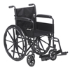 Drive Medical Silver Sport 1 Wheelchair with Full Arms and Swing away Removable Footrest DRVSSP118FA-SF