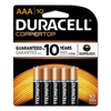 Duracell Duracell® Coppertop® Alkaline AAA Batteries DUR MN2400B10Z