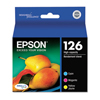 Epson Epson T126520 (126) High-Yield Ink, Cyan, Magenta, Yellow, 3/Pk EPS T126520