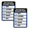 Excello Global Products Excello Global Products&reg; Employees Must Wash Hands Indoor Wall Sign EXOHD0171S