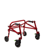Fabrication Enterprises Klip Posterior Walker, Four Wheeled, Red, Size 1 FNT 32-2081