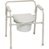 Fabrication Enterprises Three-in-One Folding Commode with Full Seat FNT 43-2345
