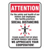 Accuform Accuform® Social Distance Signs GN1 MGNG906VPESP