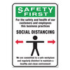Accuform Accuform® Social Distance Signs GN1 MGNG908VPESP