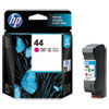 Hewlett Packard HP 51644M (HP 44) Ink Cartridge, 1600 Page-Yield, Magenta HEW 51644M