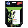 Hewlett Packard HP® CB327FN (HP 95; HP 98) Ink, 330 Page-Yield, 2/Pack, Black; Tri-Color HEW CB327FN140