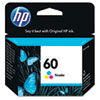 Hewlett Packard HP® CC643WN (HP 60) Ink, 165 Page-Yield, Tri-Color HEW CC643WN140