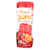 Happy Baby Happy Bites Organic Puffs Finger Food for Babies - Strawberry Puffs - Case of 6 - 2.1 oz. HGR 00554469